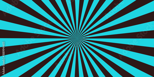 A retro blue sunburst background featuring vintage grunge texture and vector illustration patterns with swirling sunbeam rays for a colorful art wallpaper backdrop