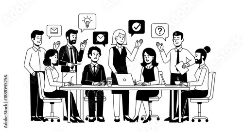 silhouettes of people in different situations