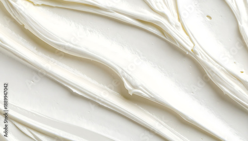 White cream cheese or frosting smear texture top view