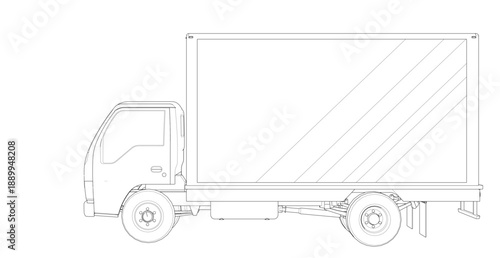 concept car for cargo transportation 3d illustration