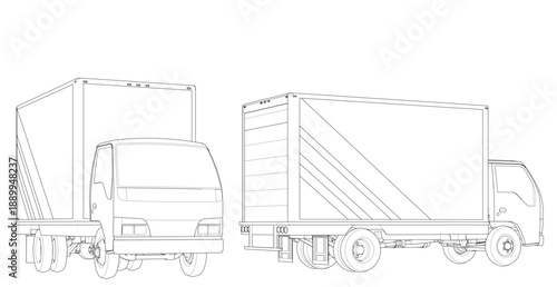 concept car for cargo transportation 3d illustration