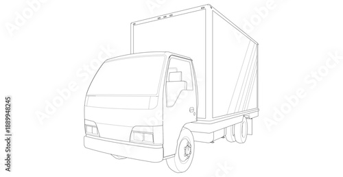 concept car for cargo transportation 3d illustration