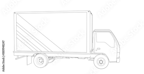 concept car for cargo transportation 3d illustration