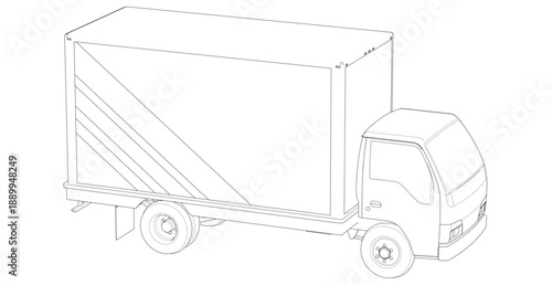 concept car for cargo transportation 3d illustration