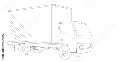 concept car for cargo transportation 3d illustration