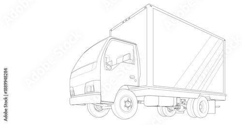 concept car for cargo transportation 3d illustration