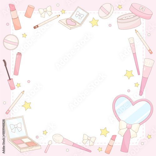 pink cosmetic and tool frame 1