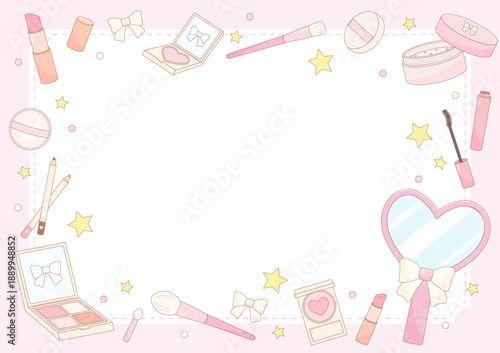 pink cosmetic and tool frame 2