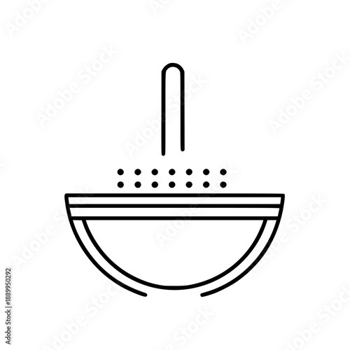 Artisanal Miso Strainer: Symbol Gourmet Simplicity | Clean, isolated vector art for creative projects.