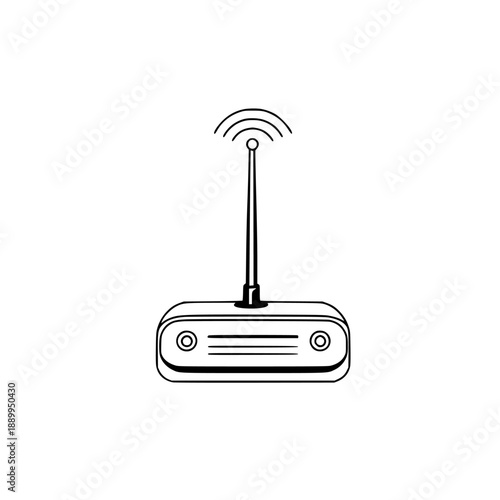 Ethernet Signal: Silent Communication Line | Clean, isolated vector art for creative projects.