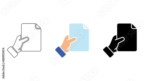 A hand holding a document in various colors to represent managing important papers