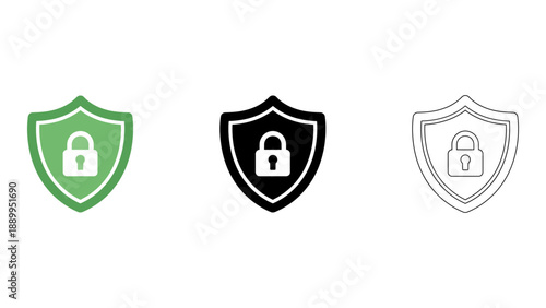 SSL shield icons representing secure encryption and protected data transfer online