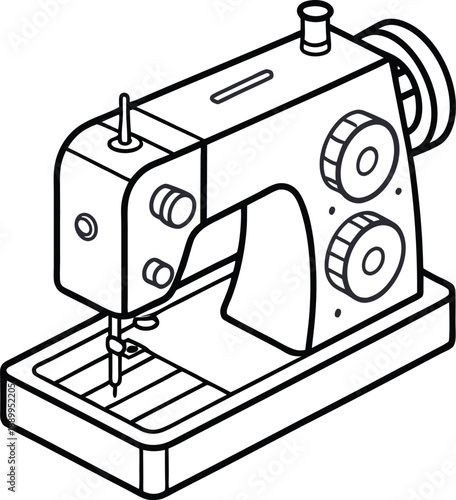 Vintage sewing machine for crafting and textile projects