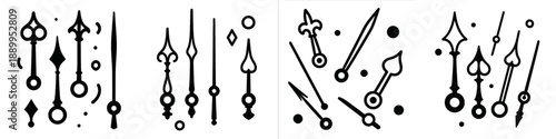 Elegant vector illustration of clock hands for various designs