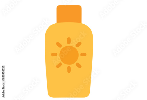 Bright and Cheerful Sunscreen Bottle Illustration