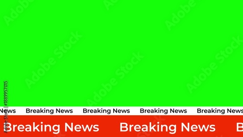 breaking news green screen news broadcast template loop animation news scrolling text lowerthird for newscast