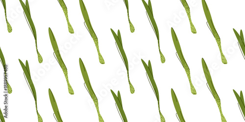 Green Onion Spring Salad Pattern