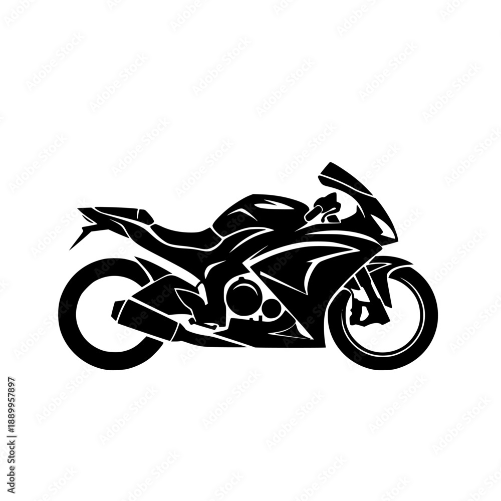 Fototapeta premium Vector motorcycle icon isolated PNG with Transparent Background