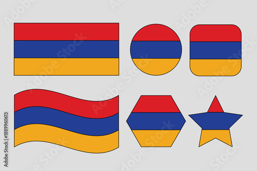 Armenian flag variations patriotic symbols for national