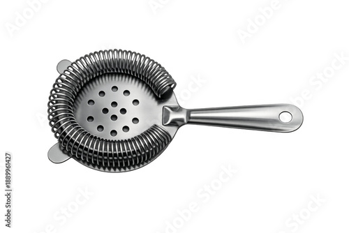 Hawthorne cocktail strainer isolated on transparent background