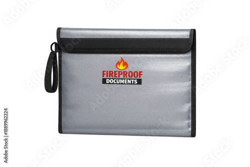 Fireproof document bag protecting important papers against damage