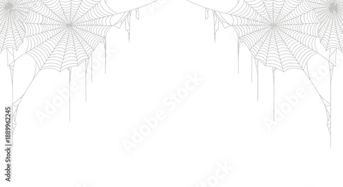 Eerie Spider Webs with Dripping Strands in a Gothic Halloween Decor Theme