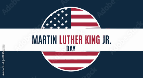 Martin Luther King Jr. Day Celebration with American Flag Elements