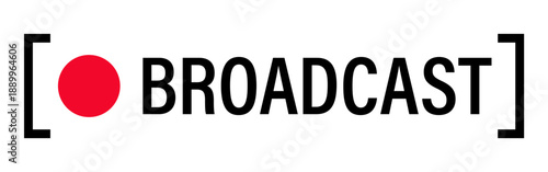 Broadcasting icon. Broadcast indicator sign