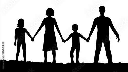Family holding hands in unity and love