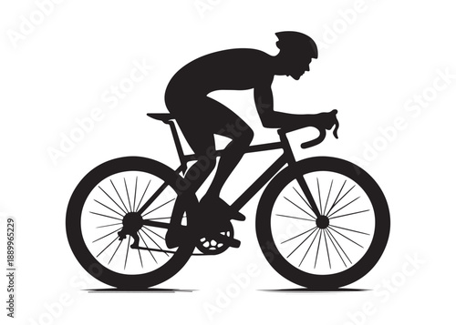 cycling logo silhouette vector, road bicycle race logo silhouette vector illustration, fast cycling transparent silhouette logo, cyclist riding a road bike logo vector silhouette on white background