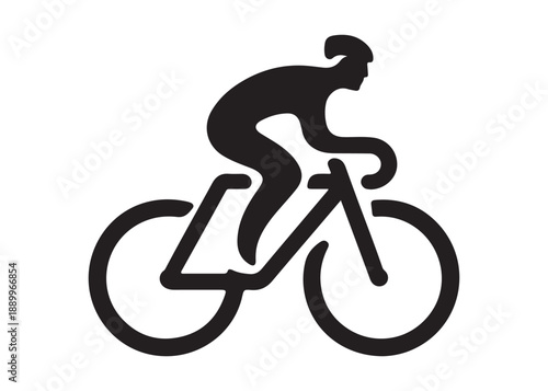cycling logo silhouette vector, road bicycle race logo silhouette vector illustration, fast cycling transparent silhouette logo, cyclist riding a road bike logo vector silhouette on white background