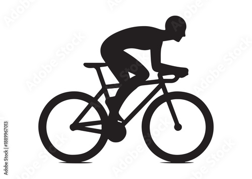 cycling logo silhouette vector, road bicycle race logo silhouette vector illustration, fast cycling transparent silhouette logo, cyclist riding a road bike logo vector silhouette on white background