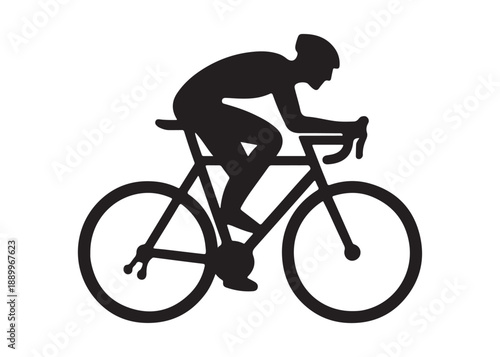 cycling logo silhouette vector, road bicycle race logo silhouette vector illustration, fast cycling transparent silhouette logo, cyclist riding a road bike logo vector silhouette on white background