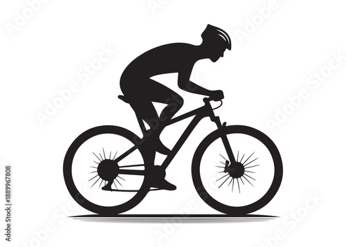 cycling logo silhouette vector, road bicycle race logo silhouette vector illustration, fast cycling transparent silhouette logo, cyclist riding a road bike logo vector silhouette on white background