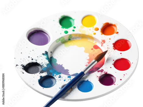 Painting tools on a clean background, ideal for illustration or graphic design