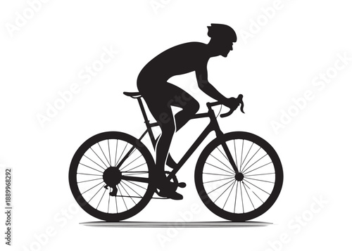 cycling logo silhouette vector, road bicycle race logo silhouette vector illustration, fast cycling transparent silhouette logo, cyclist riding a road bike logo vector silhouette on white background