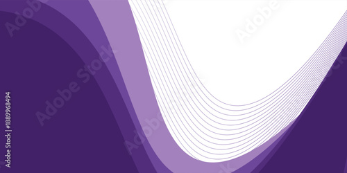 Purple business wave banner on white background, flat purple gradation. wavy background illustration