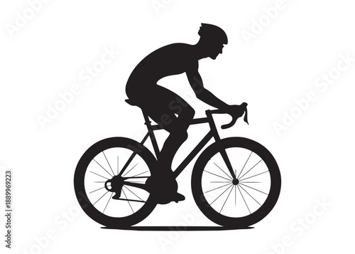 cycling logo silhouette vector, road bicycle race logo silhouette vector illustration, fast cycling transparent silhouette logo, cyclist riding a road bike logo vector silhouette on white background
