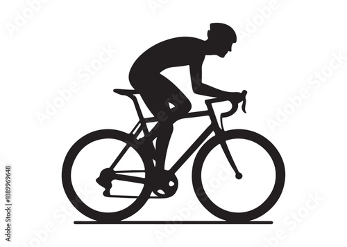 cycling logo silhouette vector, road bicycle race logo silhouette vector illustration, fast cycling transparent silhouette logo, cyclist riding a road bike logo vector silhouette on white background