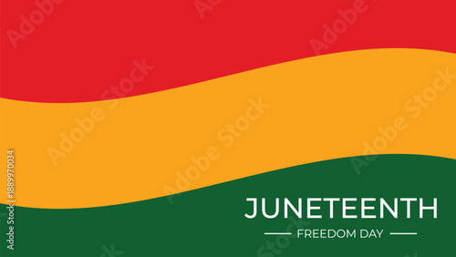 Juneteenth Freedom Day Background Banner with Pan African Colors