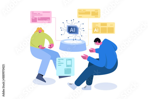 AI Dashboard Data Analysis Concept illustration