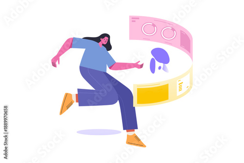 AI Dashboard Data Analysis Concept illustration