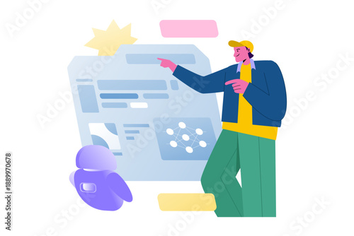 AI Dashboard Data Analysis Concept illustration