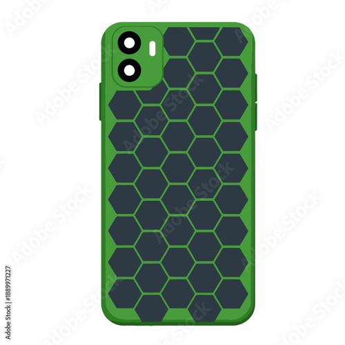 Eco Friendly Solar Powered Mobile Phone Back Case with Magnetic Charging Vector Graphics