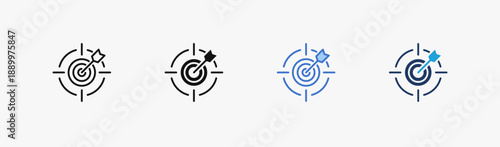 Set of precision icon collection in Multiple Style. Icon suitable for web and mobile application