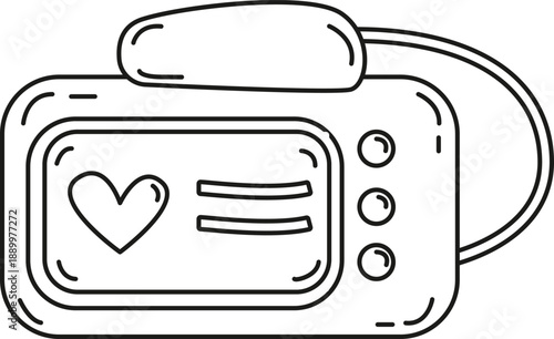 Fetal Doppler Heart Monitor Doodle