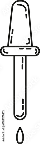 Medical Dropper Doodle Icon