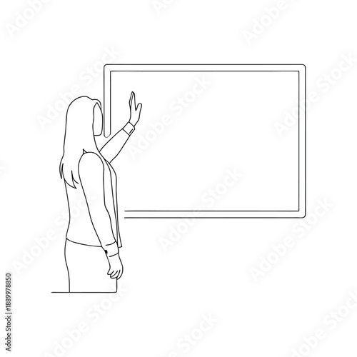 Simple Woman With White Board