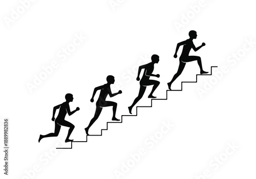 Sequential steps of progress Vector