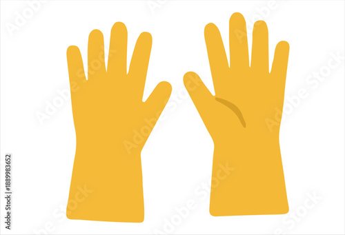 Bright Yellow Rubber Gloves for Household Cleaning Tasks